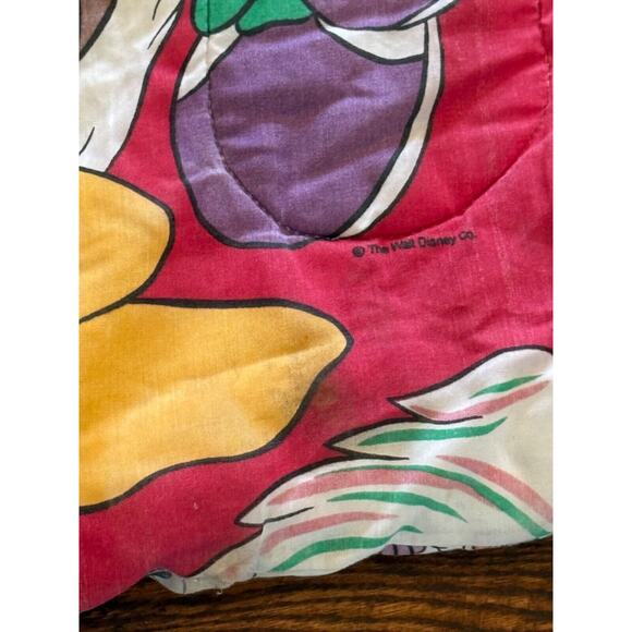 Disney Mickey Friends Sports Comforter Minnie Goofy Donald Vtg 80s Reversible - Picture 4 of 14